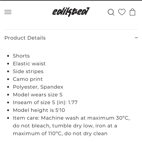 Edikted Camo Print Women's Shorts with Pink Stripes - Picture 6 of 6